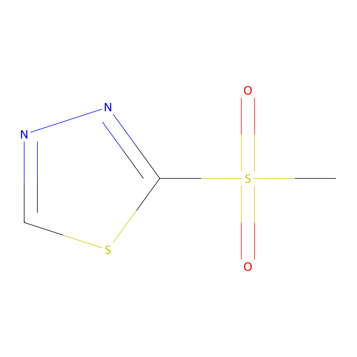 2-Methanesulfonyl-1,3,4-thiadiazole molecular structure, CAS 1094511-81-5
