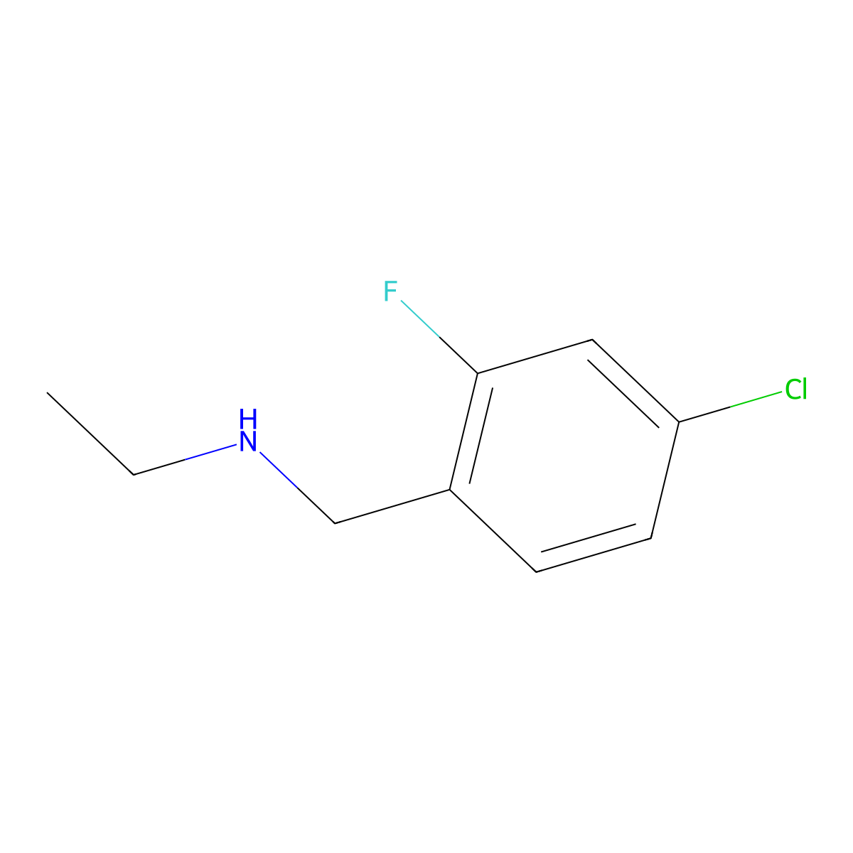 [(4-Chloro-2-fluorophenyl)methyl](ethyl)amine molecular structure, CAS 1094511-87-1