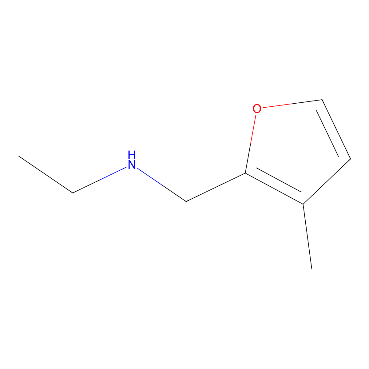 Ethyl[(3-methylfuran-2-yl)methyl]amine molecular structure, CAS 1094511-88-2