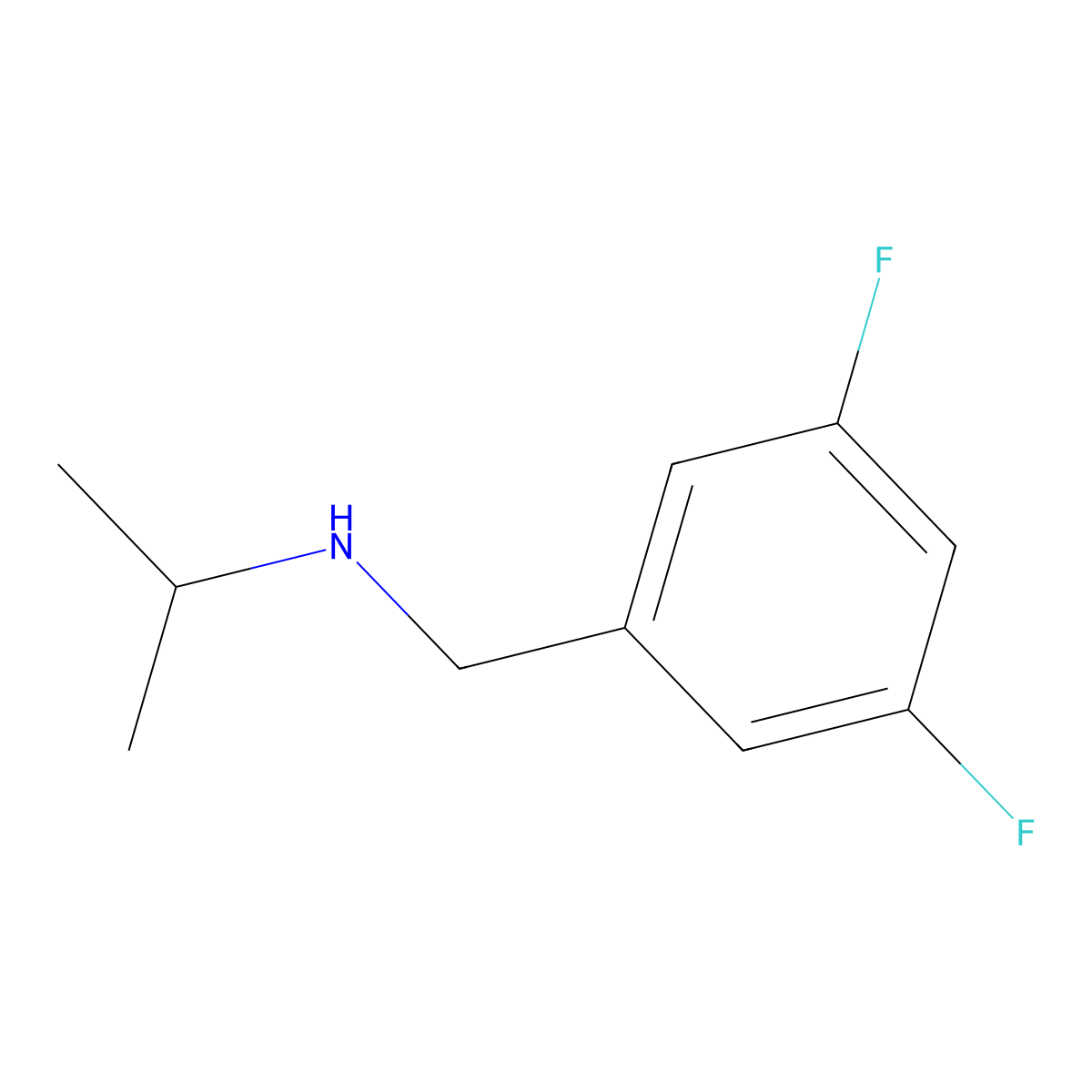 [(3,5-Difluorophenyl)methyl](propan-2-yl)amine molecular structure, CAS 1094512-00-1