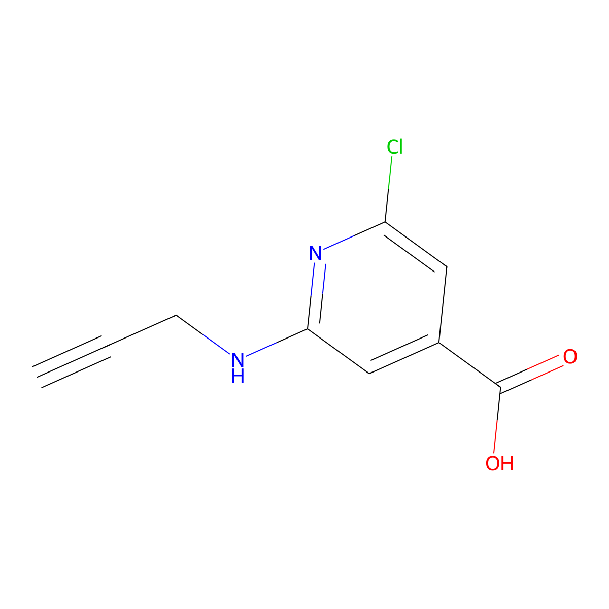 2-Chloro-6-[(prop-2-YN-1-YL)amino]pyridine-4-carboxylic acid molecular structure, CAS 1094513-93-5