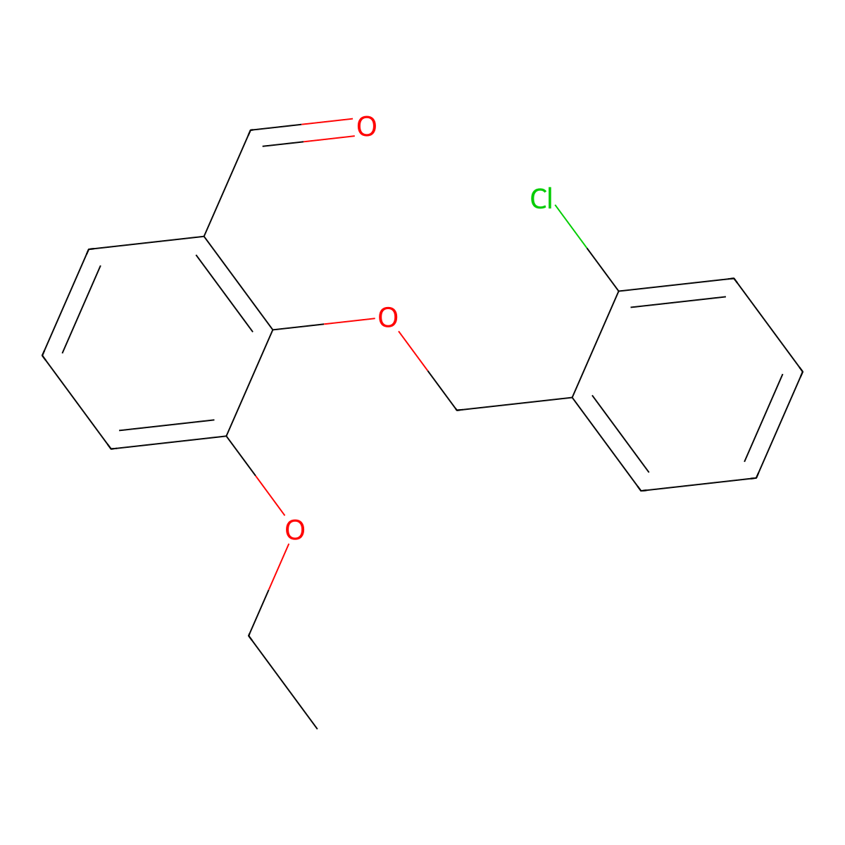2-((2-Chlorobenzyl)oxy)-3-ethoxybenzaldehyde molecular structure, CAS 1094515-94-2