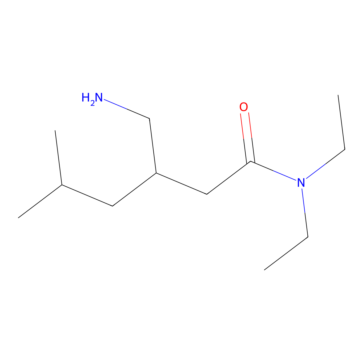 (3S)-3-(aminomethyl)-N,N-diethyl-5-methylhexanamide molecular structure, CAS 1094517-97-1