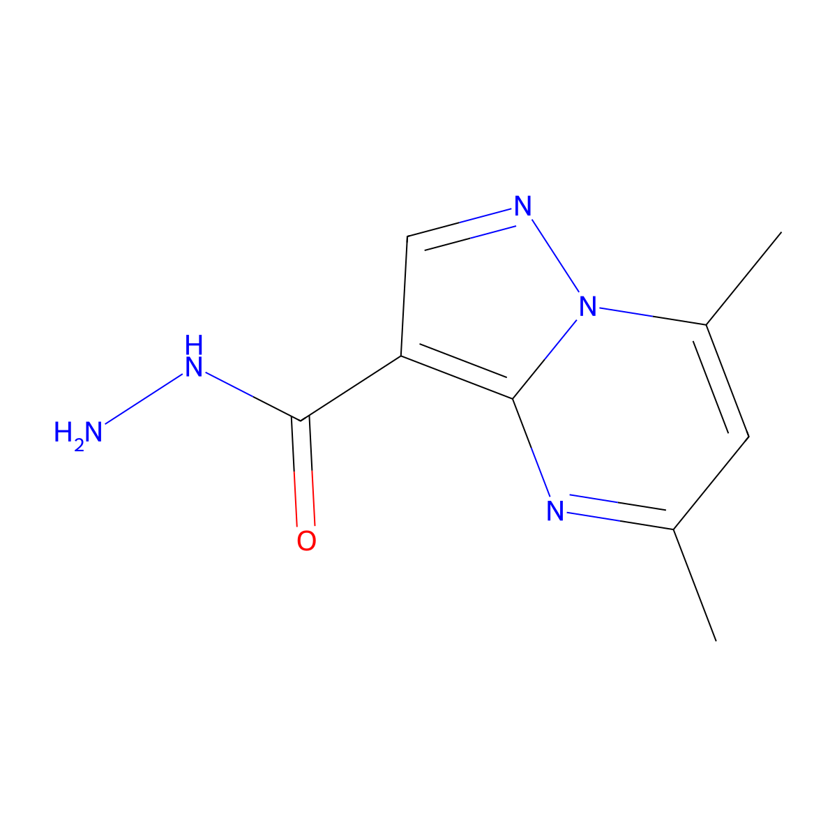 5,7-Dimethylpyrazolo[1,5-A]pyrimidine-3-carbohydrazide molecular structure, CAS 1094521-64-8