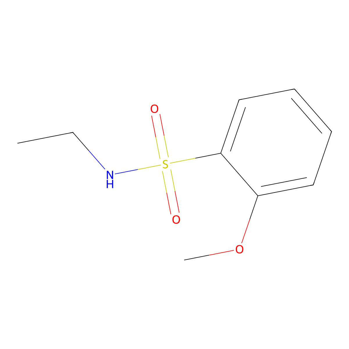N-ethyl-2-methoxybenzene-1-sulfonamide molecular structure, CAS 1094523-58-6