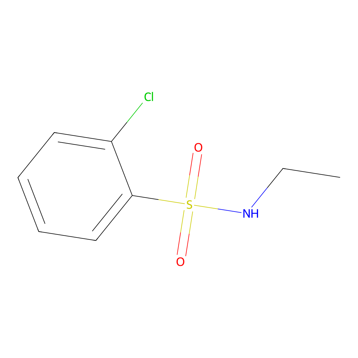 2-chloro-N-ethylbenzenesulfonamide molecular structure, CAS 1094523-60-0