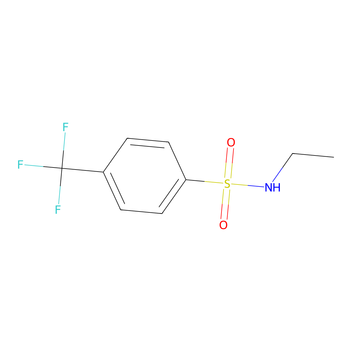 N-ethyl-4-(trifluoromethyl)benzene-1-sulfonamide molecular structure, CAS 1094523-62-2