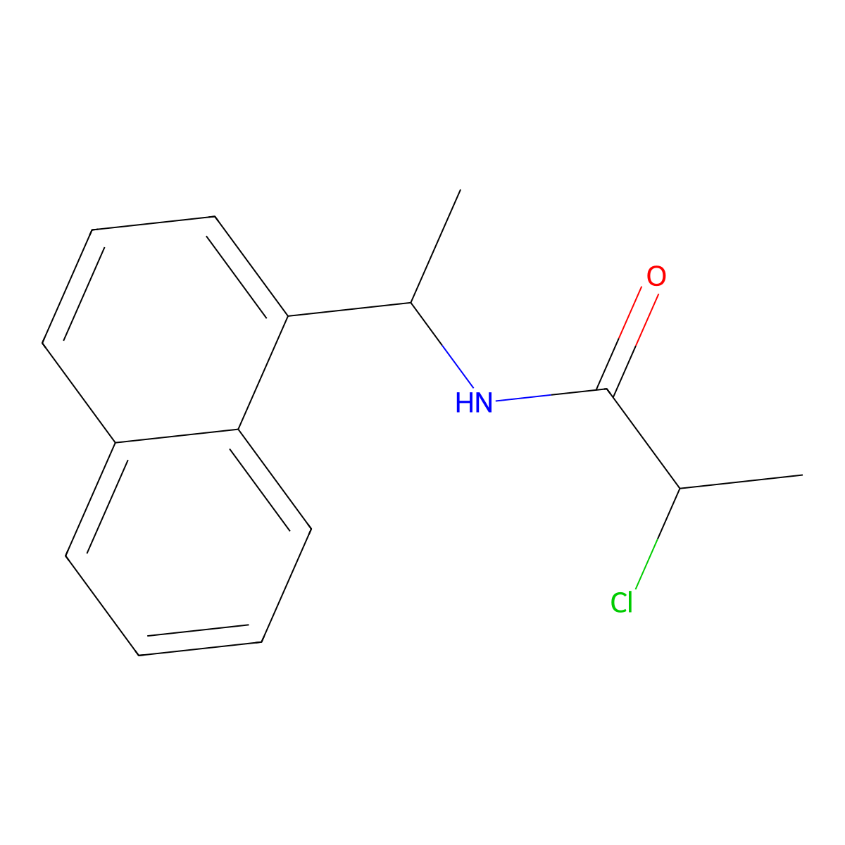 2-chloro-N-(1-(naphthalen-1-yl)ethyl)propanamide molecular structure, CAS 1094533-47-7