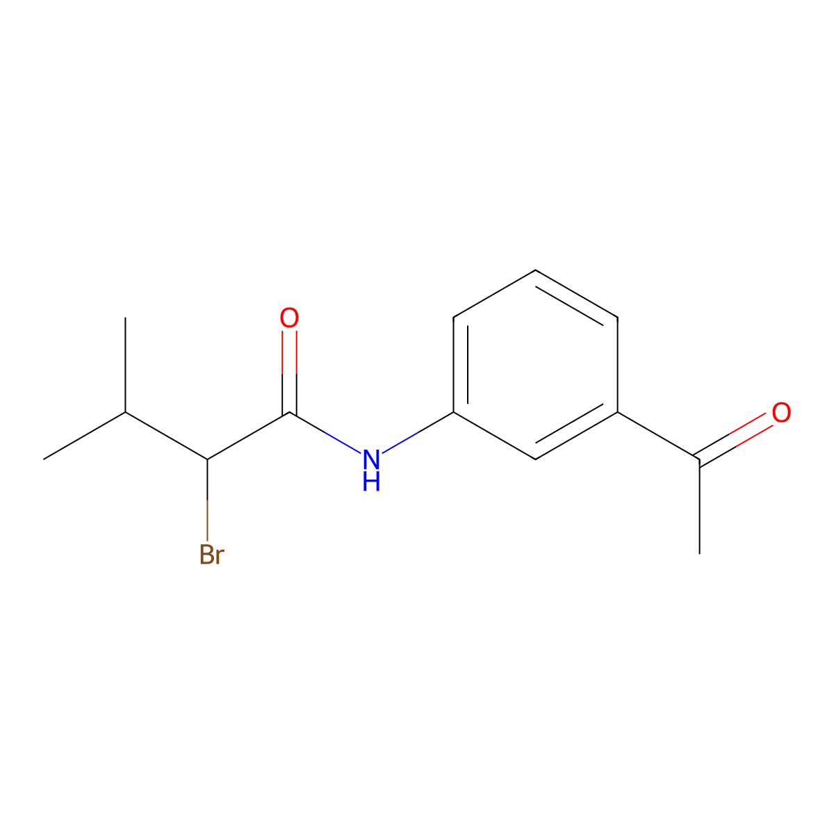 N-(3-acetylphenyl)-2-bromo-3-methylbutanamide molecular structure, CAS 1094533-53-5