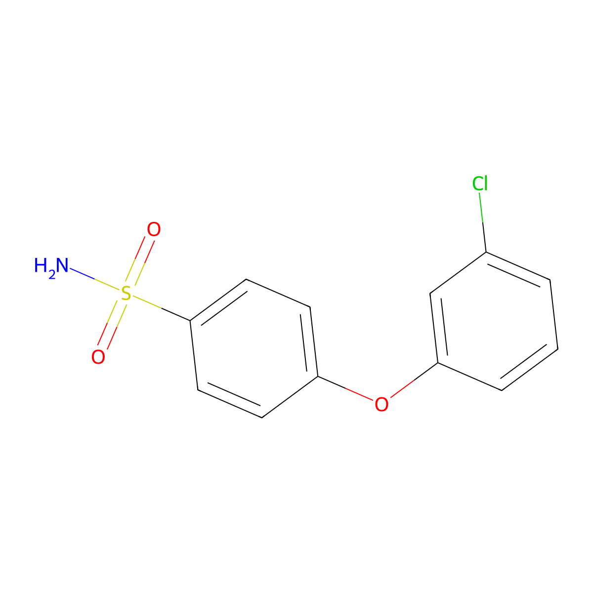 4-(3-Chlorophenoxy)benzene-1-sulfonamide molecular structure, CAS 1094537-44-6