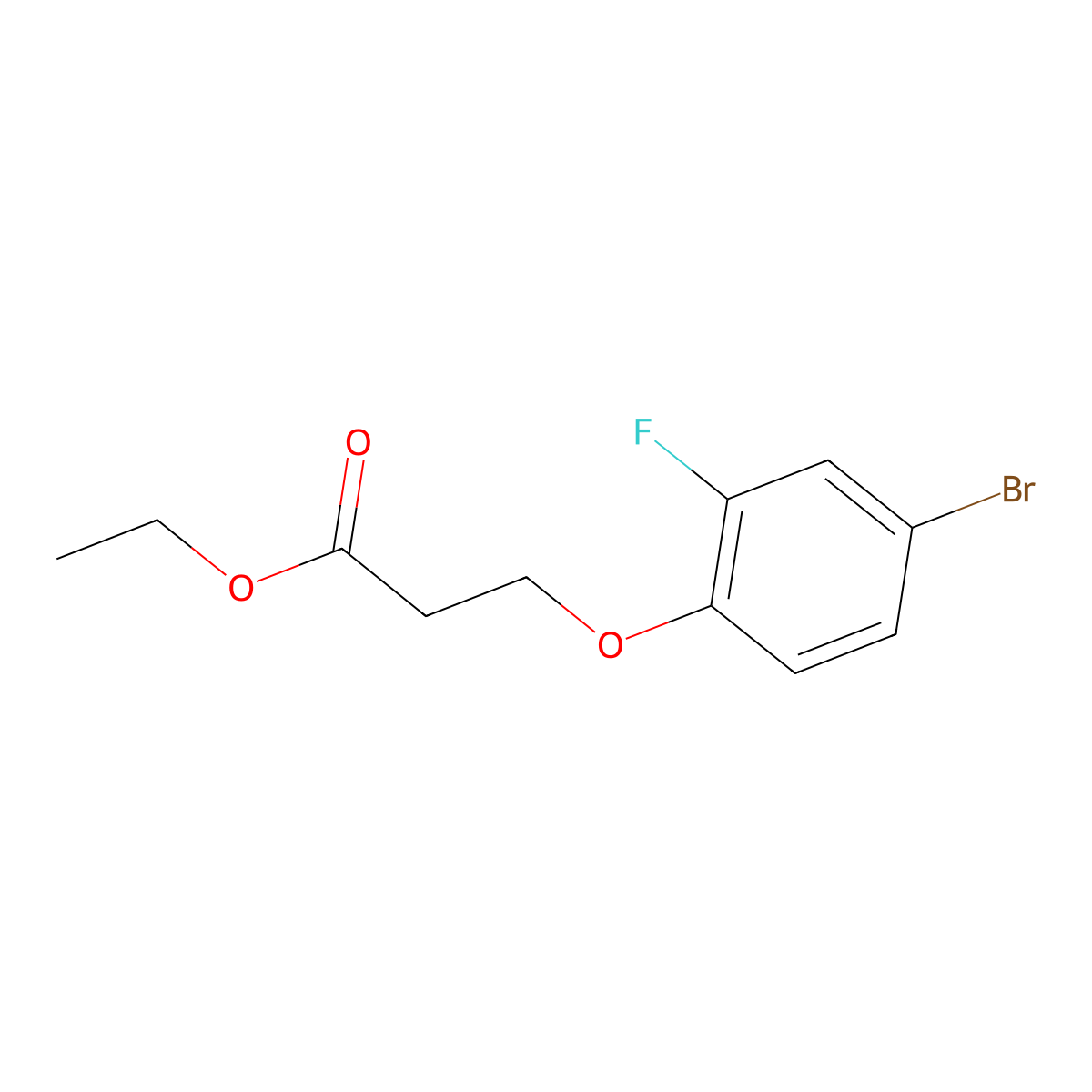 Ethyl 3-(4-bromo-2-fluoro-phenoxy)propanoate molecular structure, CAS 1094546-44-7