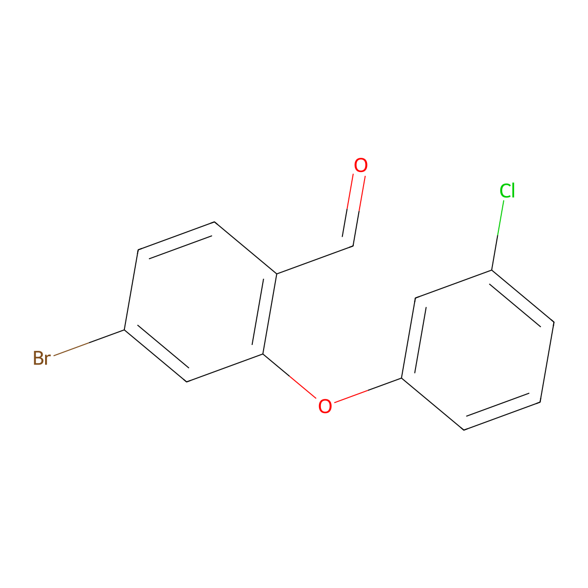 4-Bromo-2-(3-chlorophenoxy)benzaldehyde molecular structure, CAS 1094547-03-1