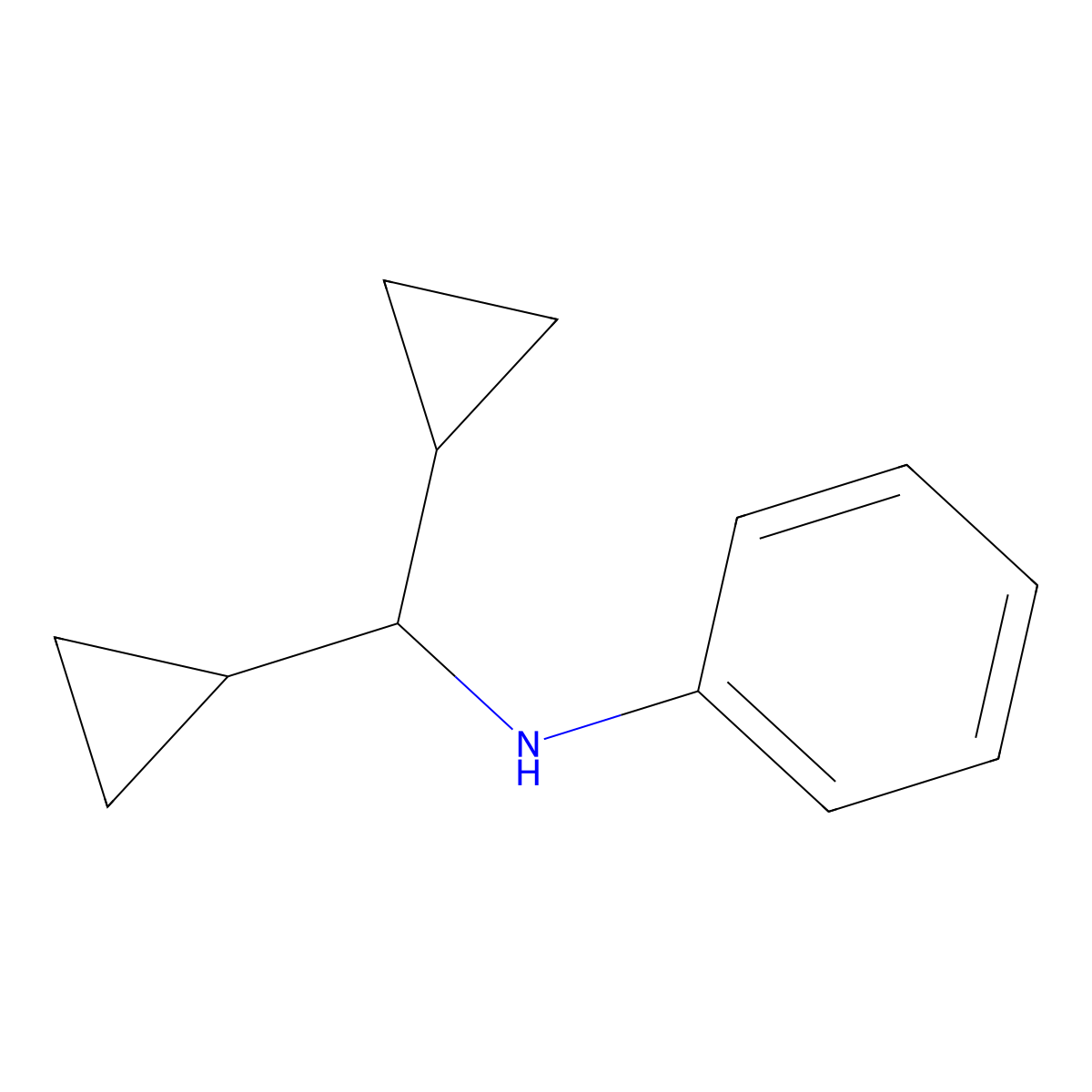 N-(dicyclopropylmethyl)aniline molecular structure, CAS 1094550-59-0