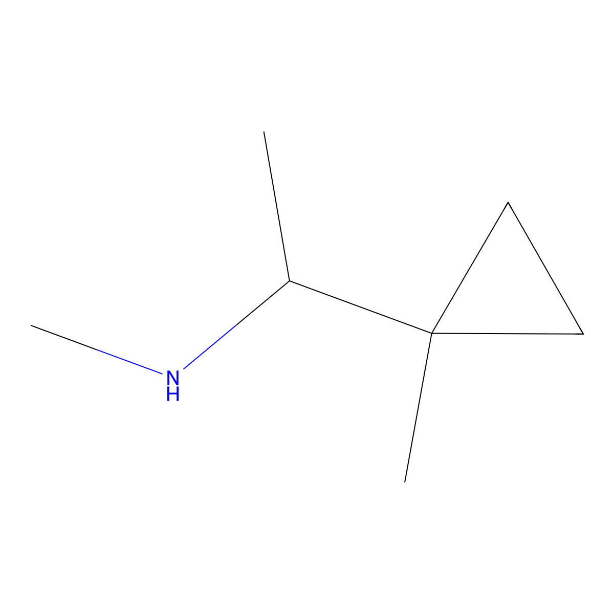 Methyl[1-(1-methylcyclopropyl)ethyl]amine molecular structure, CAS 1094550-96-5