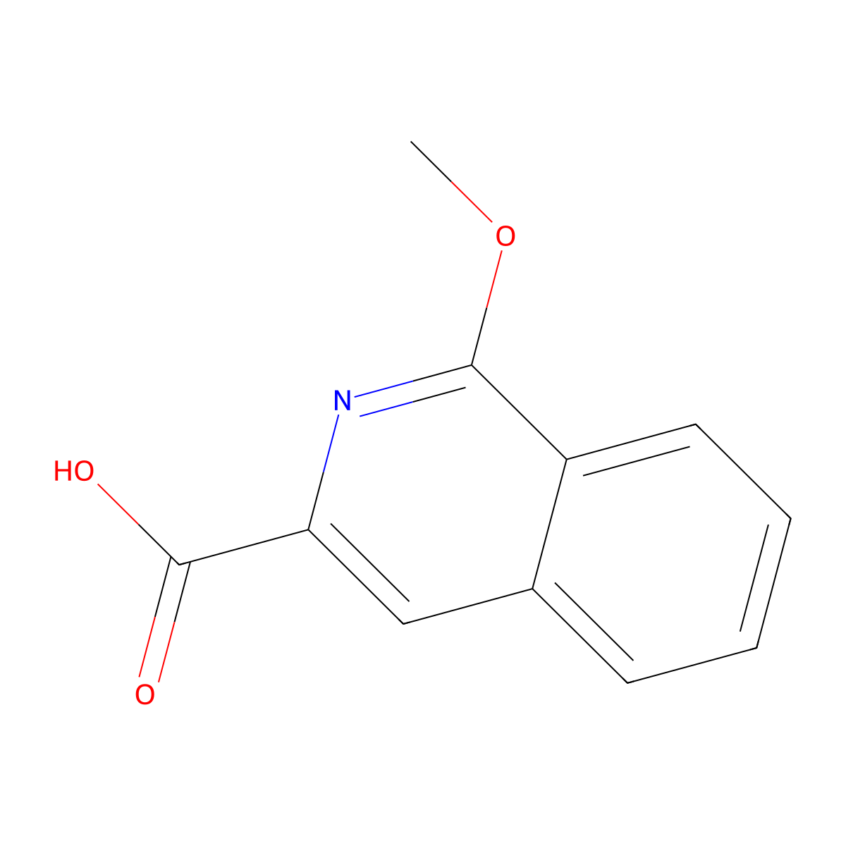 1-Methoxyisoquinoline-3-carboxylic acid molecular structure, CAS 1094553-95-3