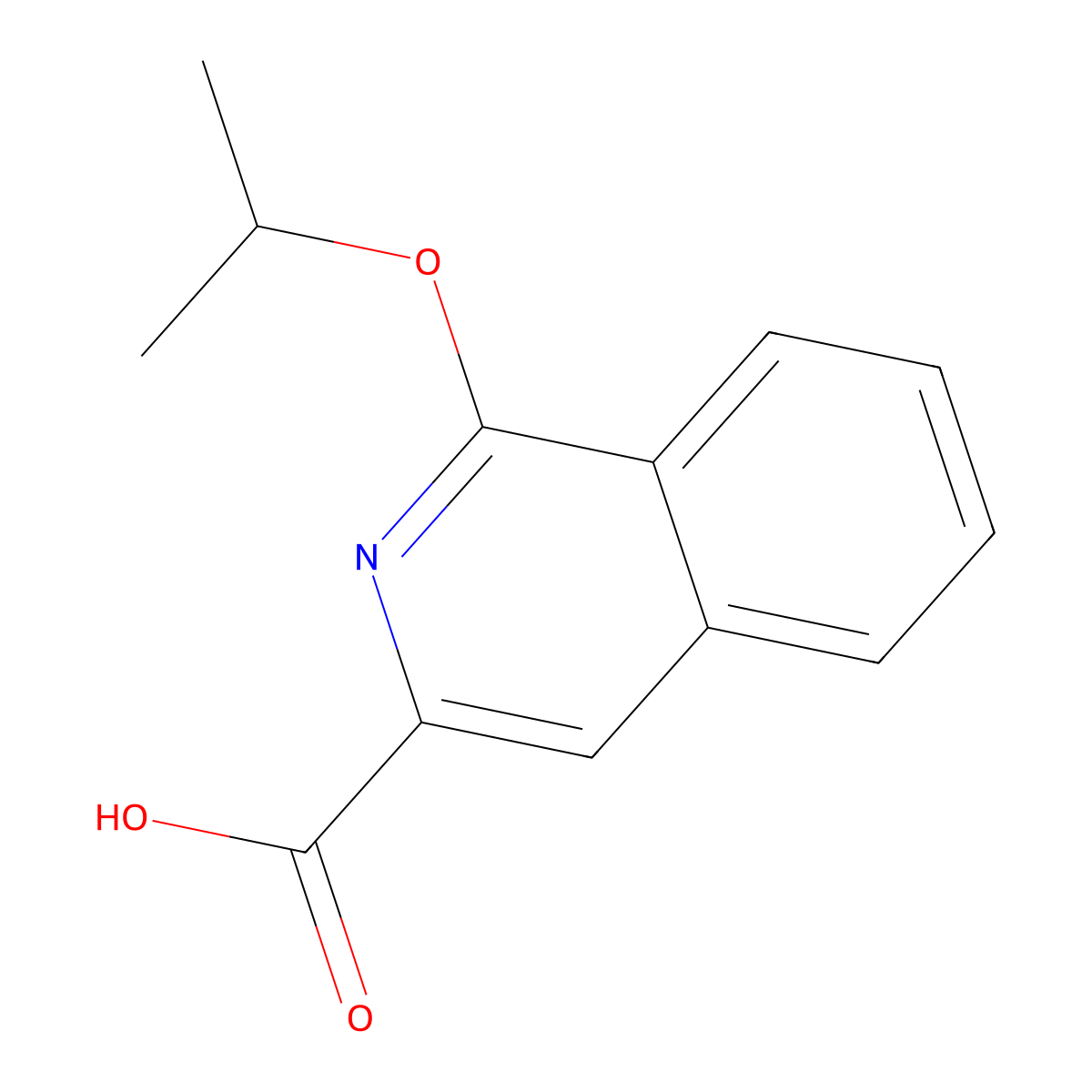 1-(Propan-2-yloxy)isoquinoline-3-carboxylic acid molecular structure, CAS 1094553-97-5