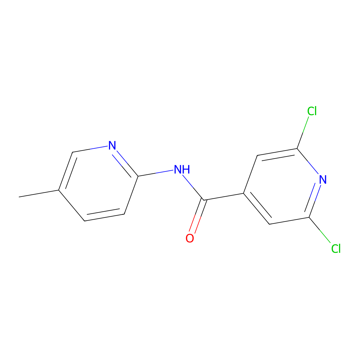 2,6-Dichloro-n-(5-methyl-2-pyridyl)pyridine-4-carboxamide molecular structure, CAS 1094554-23-0