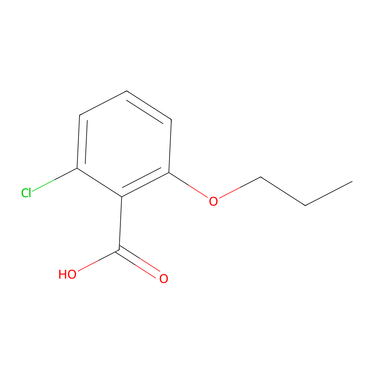 2-Chloro-6-propoxybenzoic acid molecular structure, CAS 1094555-02-8