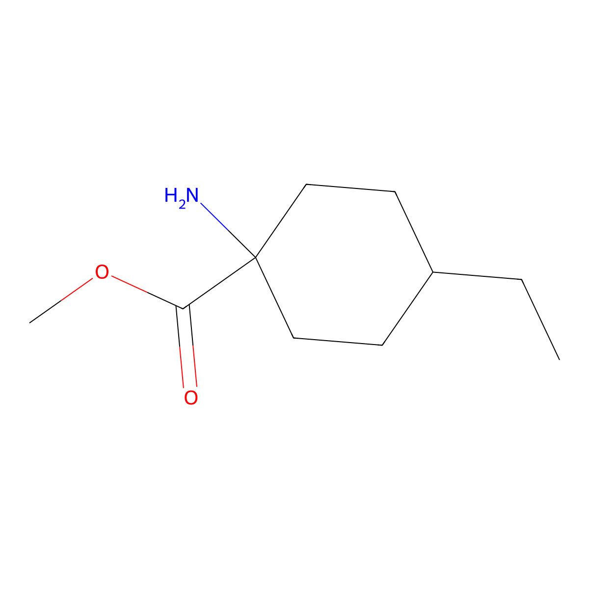 Methyl 1-aMino-4-ethylcyclohexanecarboxylate molecular structure, CAS 1094555-70-0