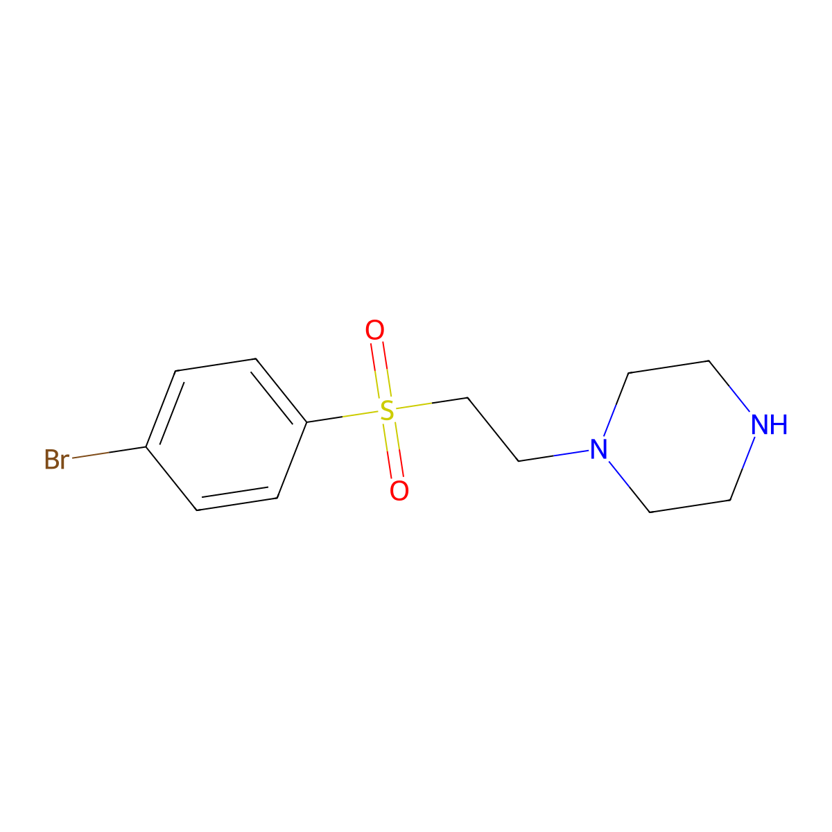 1-[2-(4-Bromobenzenesulfonyl)ethyl]piperazine molecular structure, CAS 1094558-34-5