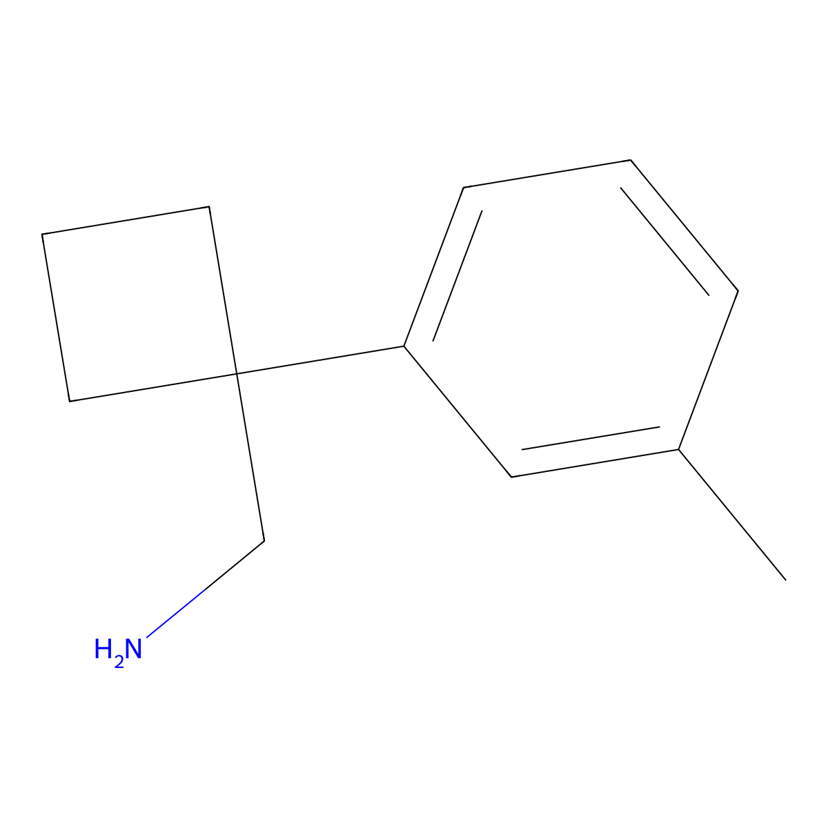 (1-(m-Tolyl)cyclobutyl)methanamine molecular structure, CAS 1094559-47-3