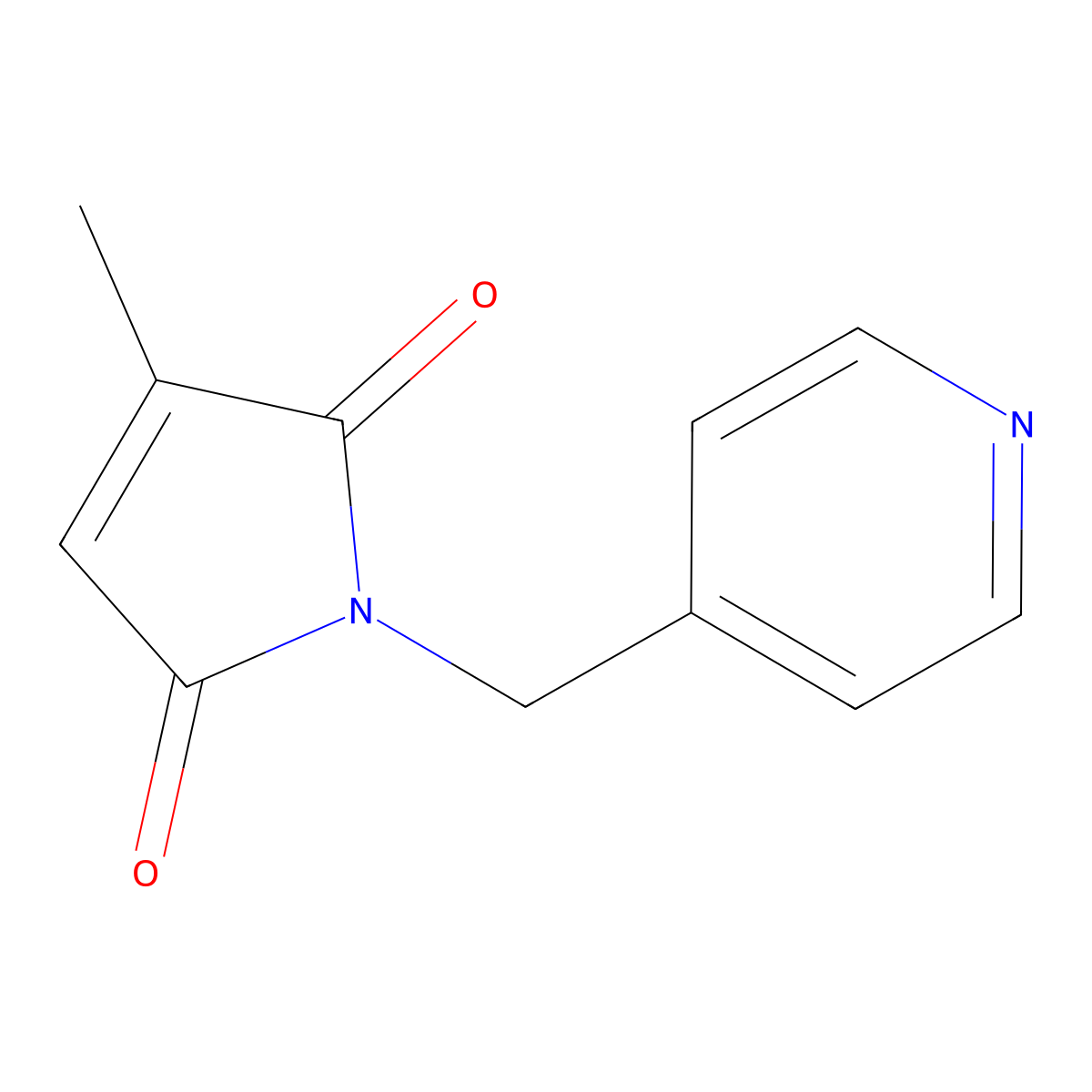 3-Methyl-1-[(pyridin-4-yl)methyl]-2,5-dihydro-1h-pyrrole-2,5-dione molecular structure, CAS 1094559-86-0