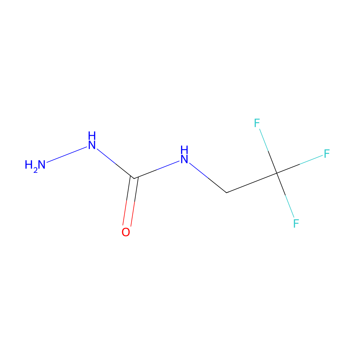 1-Amino-3-(2,2,2-trifluoroethyl)urea molecular structure, CAS 1094561-65-5