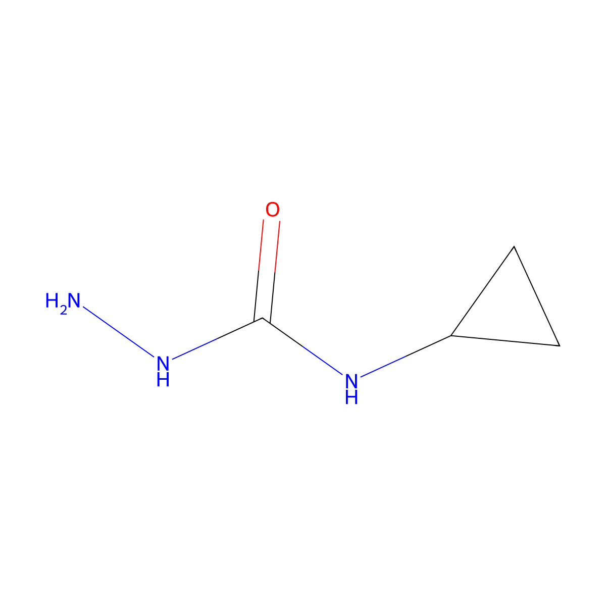 3-Amino-1-cyclopropylurea molecular structure, CAS 1094561-77-9