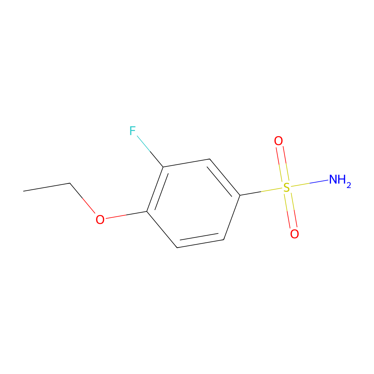 4-Ethoxy-3-fluorobenzene-1-sulfonamide molecular structure, CAS 1094562-67-0