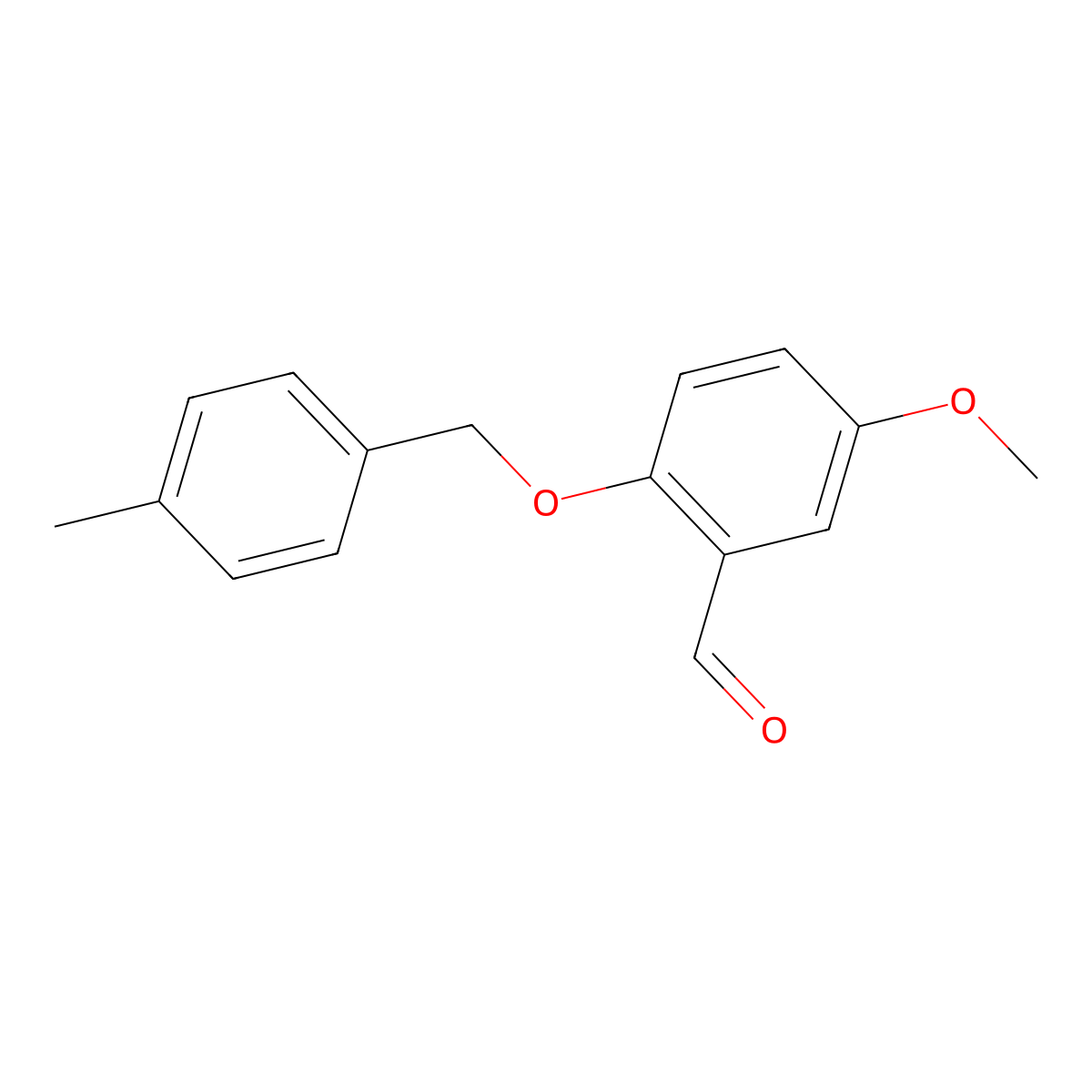 5-Methoxy-2-((4-methylbenzyl)oxy)benzaldehyde molecular structure, CAS 1094563-34-4