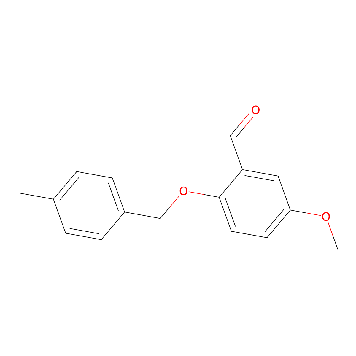 5-Methoxy-2-((4-methylbenzyl)oxy)benzaldehyde molecular structure, CAS 1094563-34-4