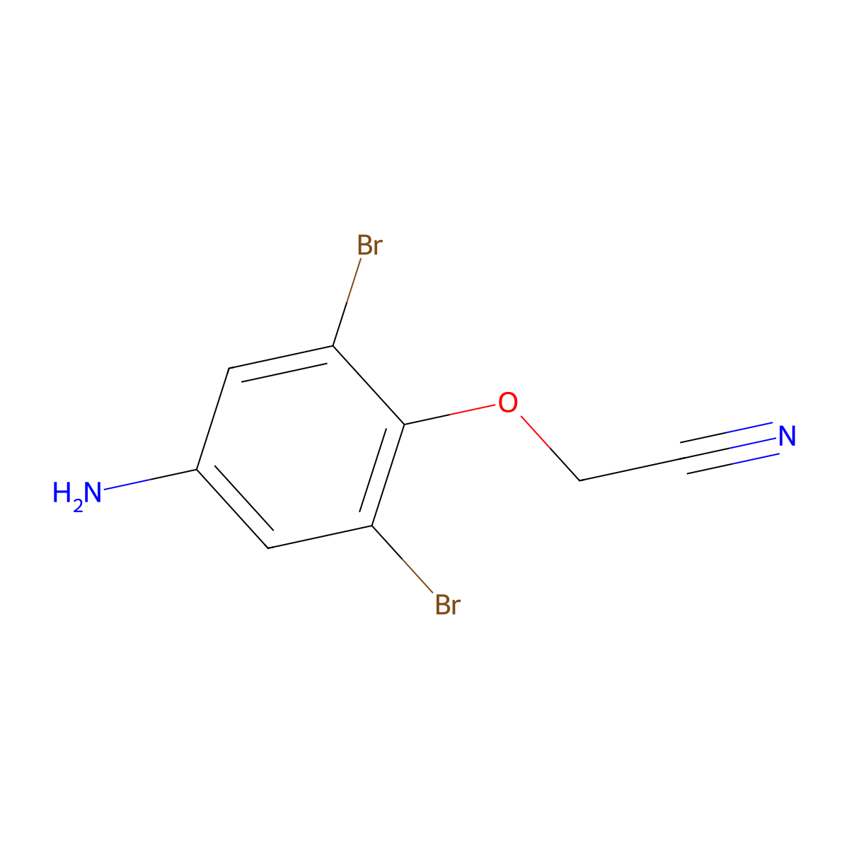 2-(4-Amino-2,6-dibromophenoxy)acetonitrile molecular structure, CAS 1094566-60-5