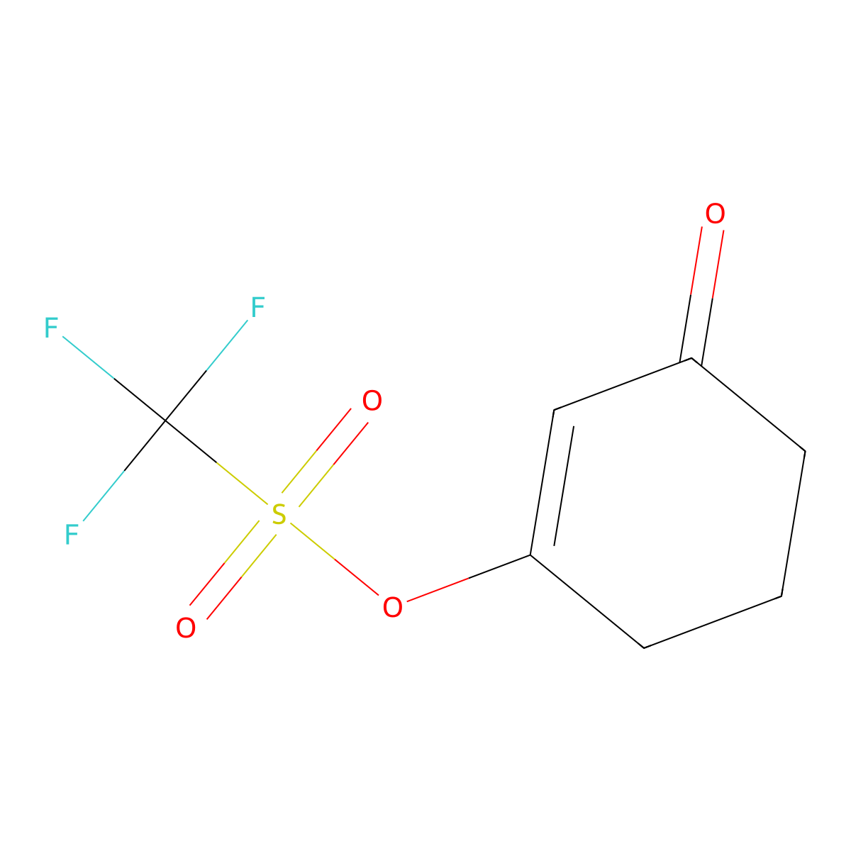 3-Oxocyclohex-1-en-1-yl trifluoromethanesulfonate molecular structure, CAS 109459-28-1