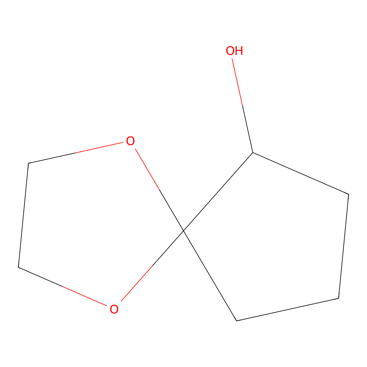 1,4-Dioxaspiro[4.4]nonan-9-ol molecular structure, CAS 109459-50-9