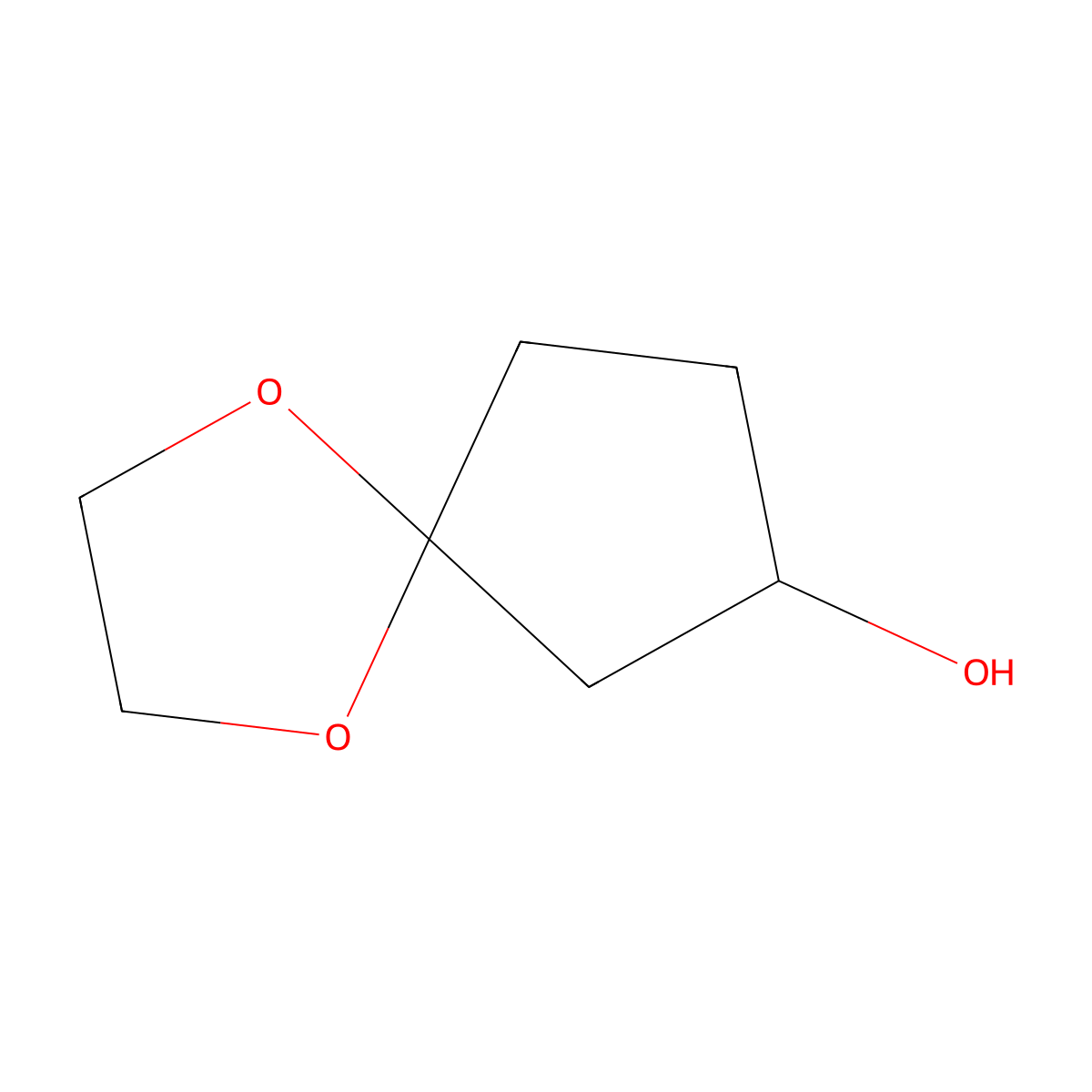1,4-Dioxaspiro[4.4]nonan-7-ol molecular structure, CAS 109459-57-6