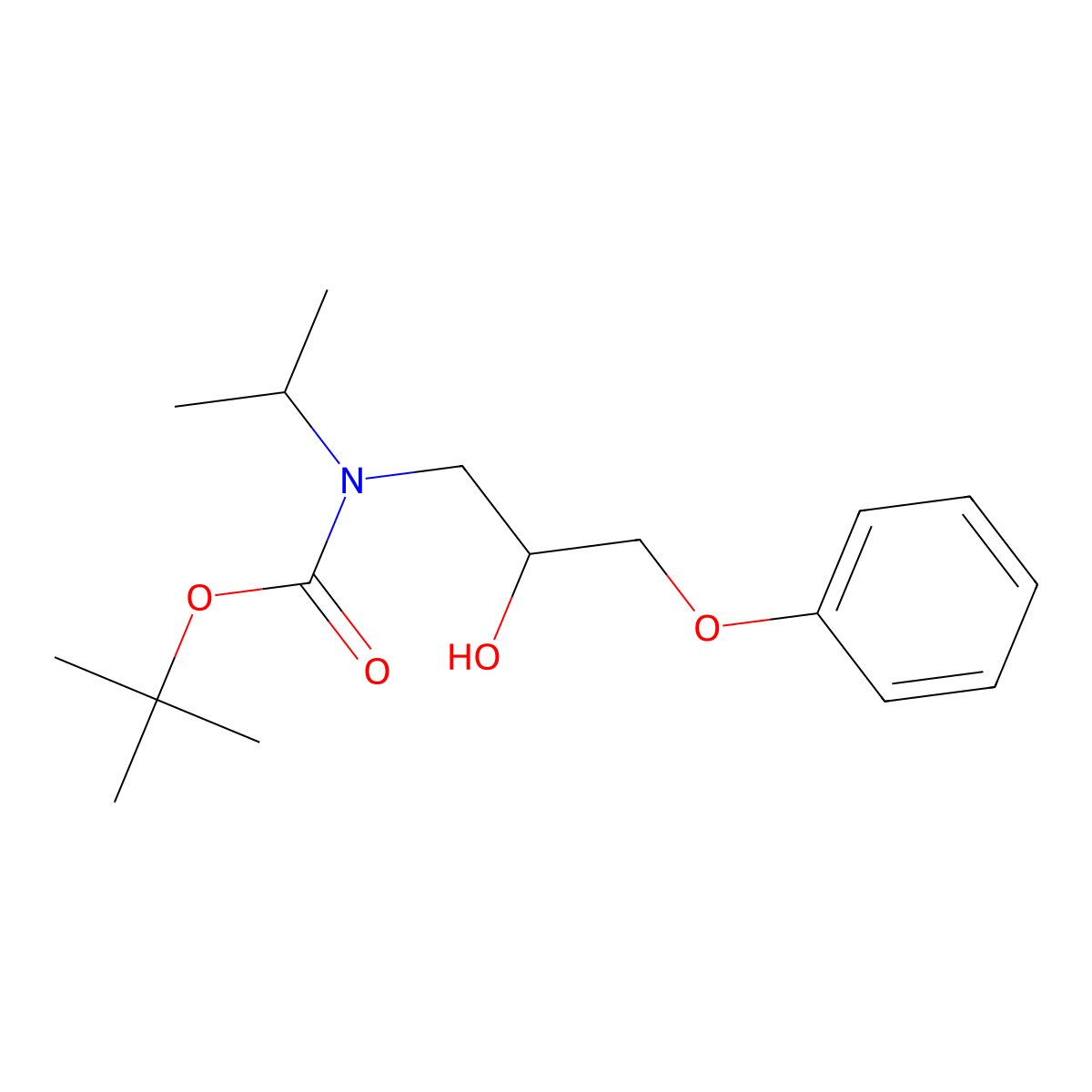 tert-butyl N-(2-hydroxy-3-phenoxypropyl)-N-(propan-2-yl)carbamate molecular structure, CAS 1094595-80-8