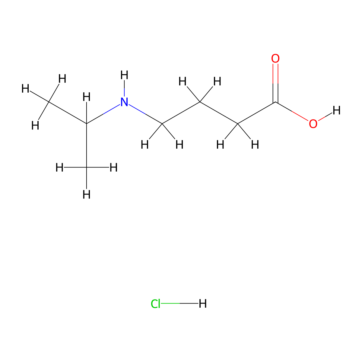 4-[(Propan-2-yl)amino]butanoic acid hydrochloride molecular structure, CAS 1094598-19-2