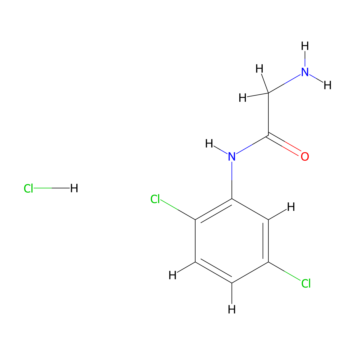 2-amino-N-(2,5-dichlorophenyl)acetamide hydrochloride molecular structure, CAS 1094600-72-2