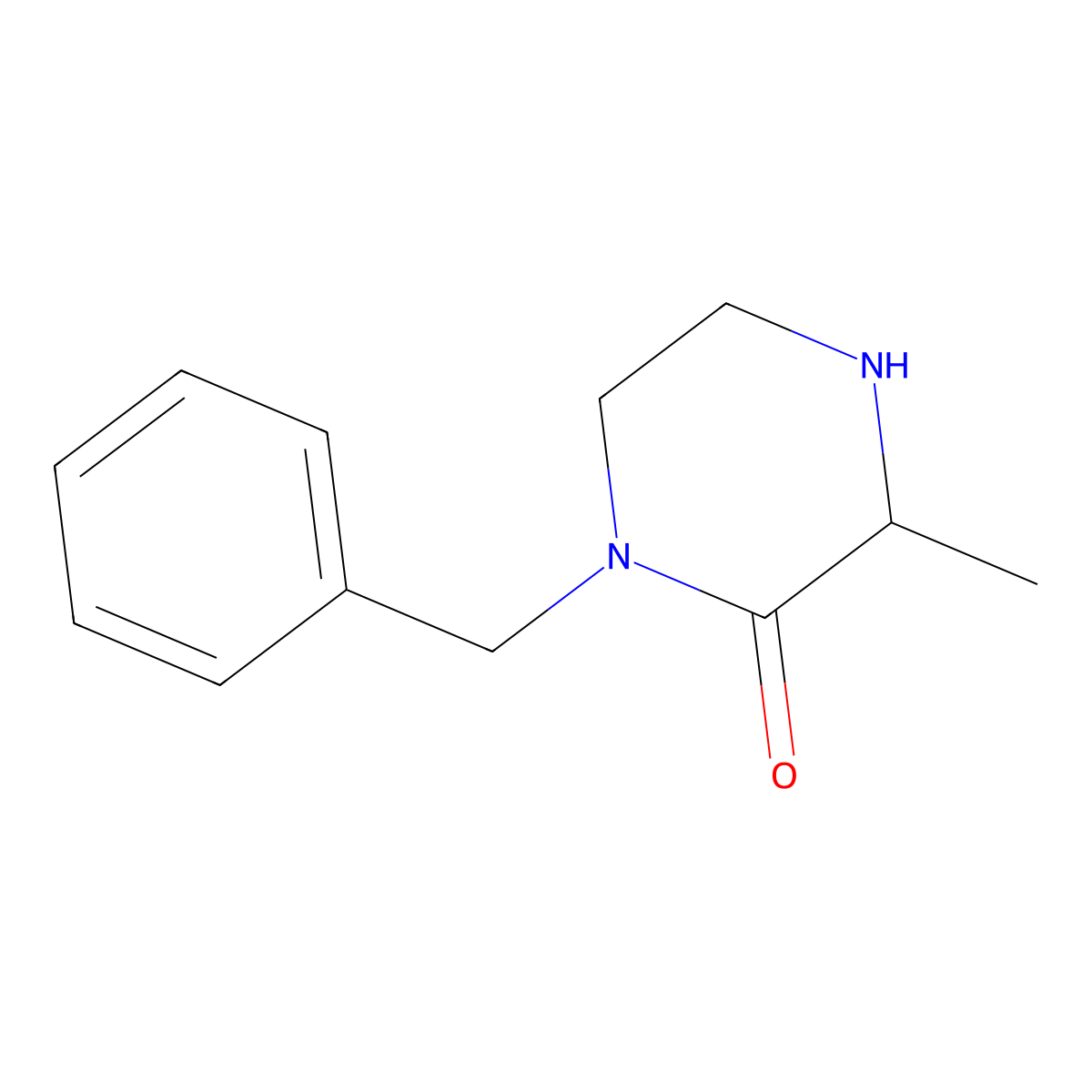 1-Benzyl-3-methylpiperazin-2-one molecular structure, CAS 1094601-61-2