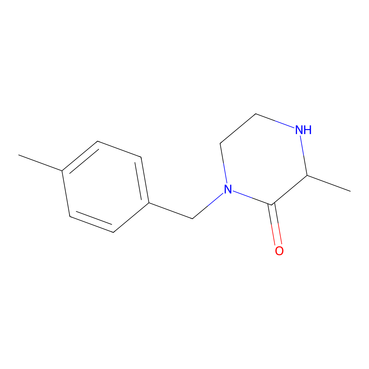 3-Methyl-1-(4-methylbenzyl)piperazin-2-one molecular structure, CAS 1094601-66-7
