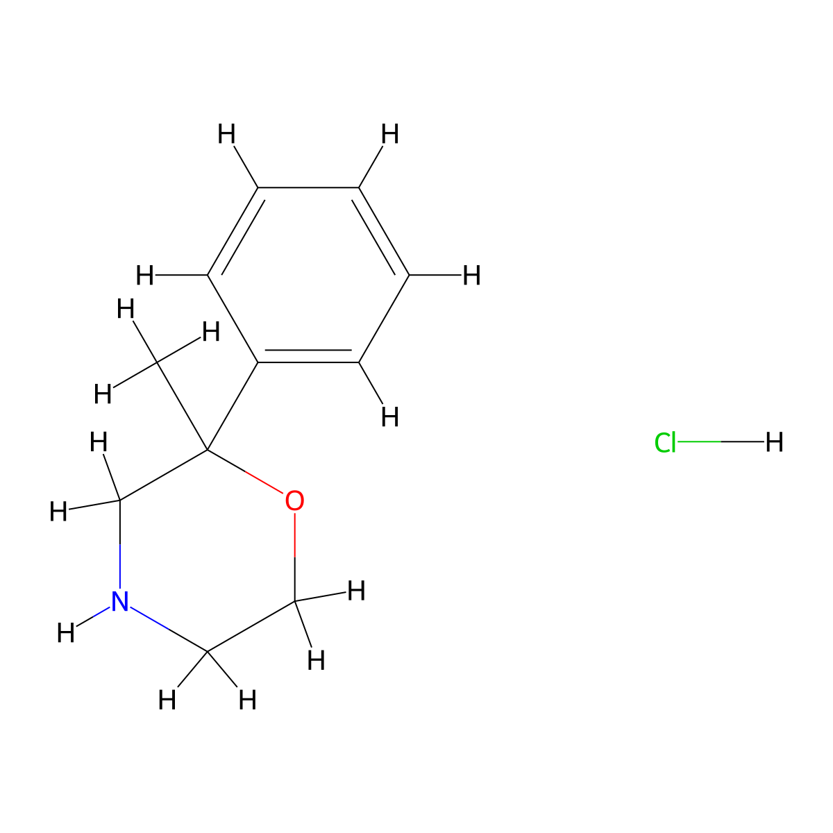 2-Methyl-2-phenylmorpholine hydrochloride molecular structure, CAS 109461-16-7