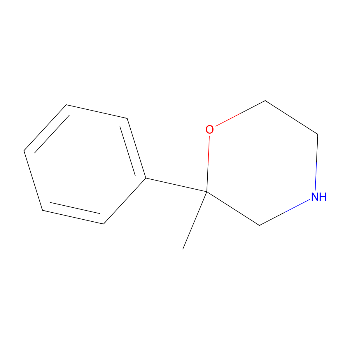 2-Methyl-2-phenylmorpholine molecular structure, CAS 109461-41-8