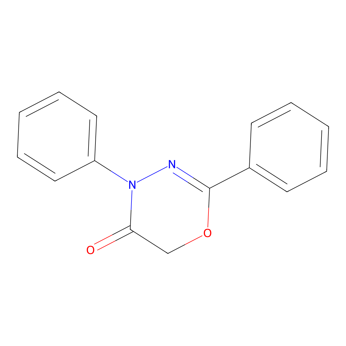 2,4-diphenyl-5,6-dihydro-4H-1,3,4-oxadiazin-5-one molecular structure, CAS 109462-65-9