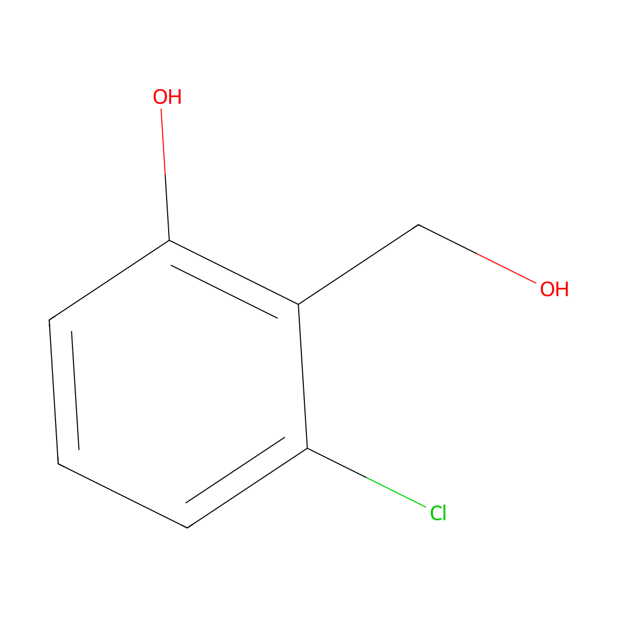 3-Chloro-2-(hydroxymethyl)phenol molecular structure, CAS 1094627-55-0
