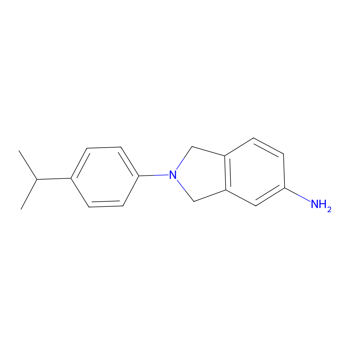 2-[4-(propan-2-yl)phenyl]-2,3-dihydro-1H-isoindol-5-amine molecular structure, CAS 1094628-01-9