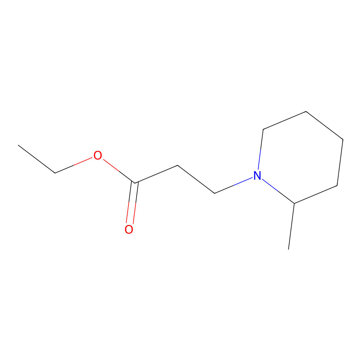 Ethyl 3-(2-methylpiperidin-1-yl)propanoate molecular structure, CAS 1094629-90-9