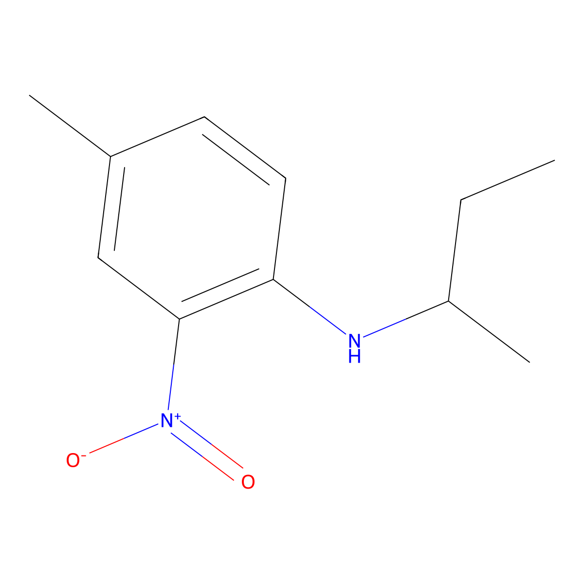 N-(Butan-2-yl)-4-methyl-2-nitroaniline molecular structure, CAS 1094631-84-1