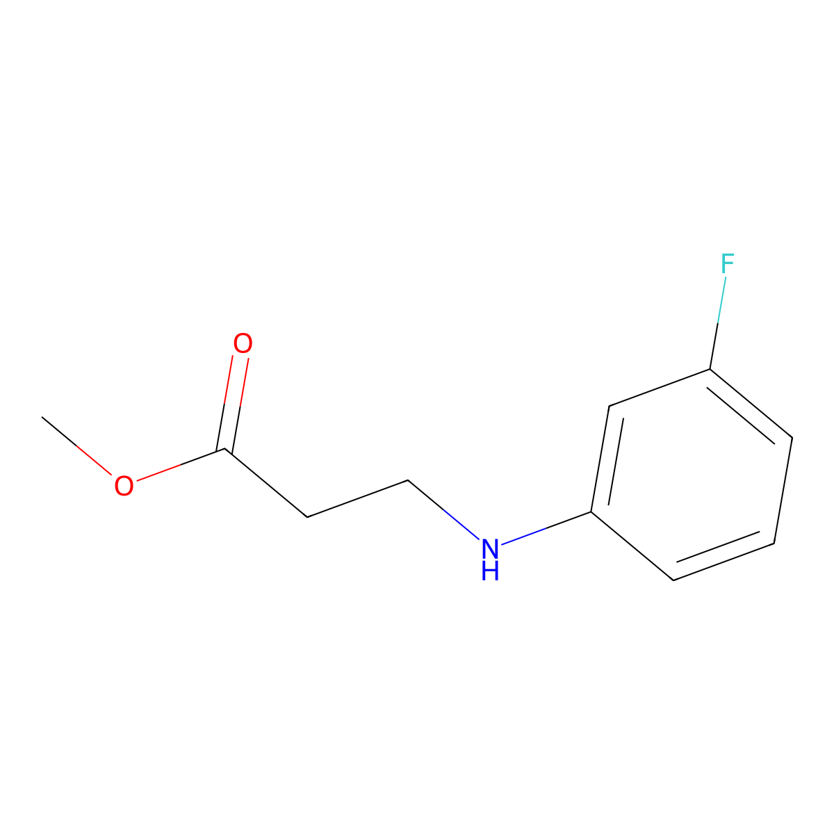 Methyl 3-[(3-fluorophenyl)amino]propanoate molecular structure, CAS 1094637-42-9
