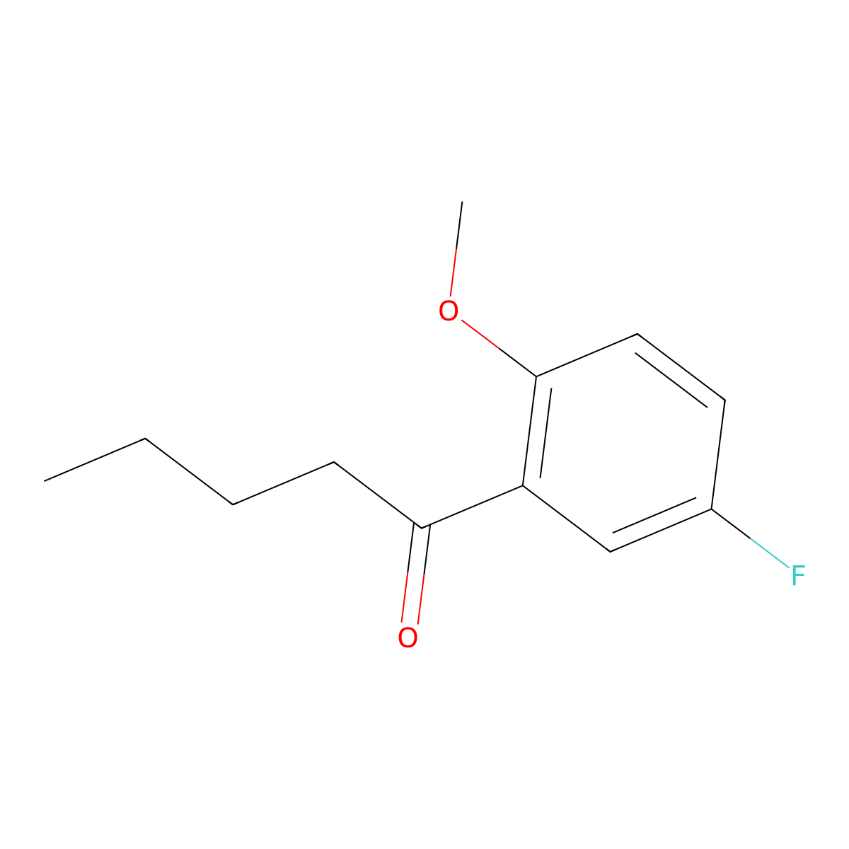 1-(5-Fluoro-2-methoxyphenyl)pentan-1-one molecular structure, CAS 1094639-30-1