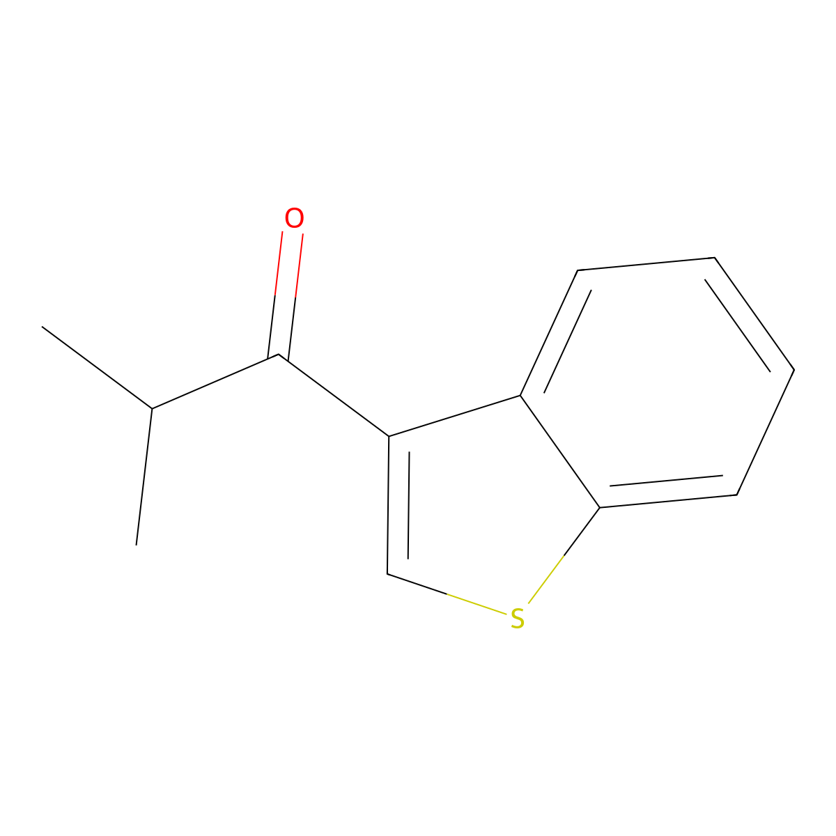 1-(Benzo[b]thiophen-3-yl)-2-methylpropan-1-one molecular structure, CAS 1094639-85-6